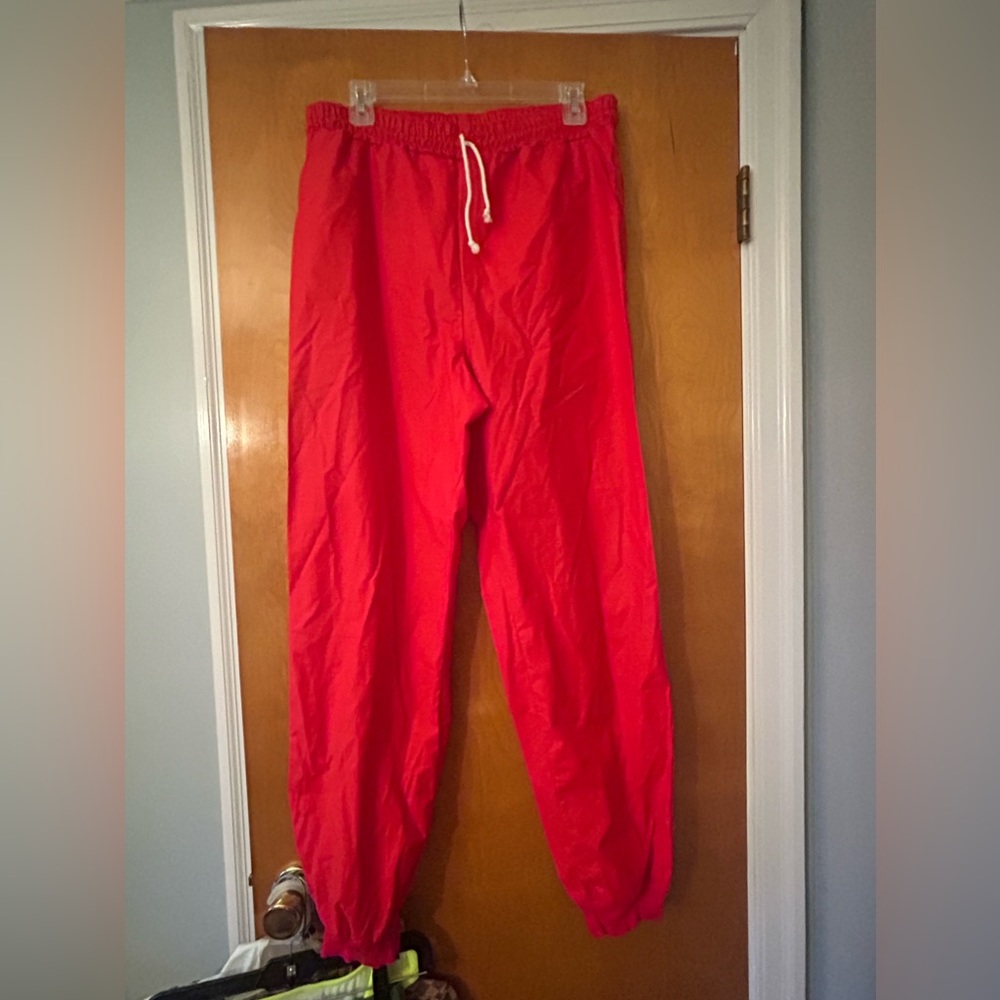 Women’s size medium, red, nylon pants